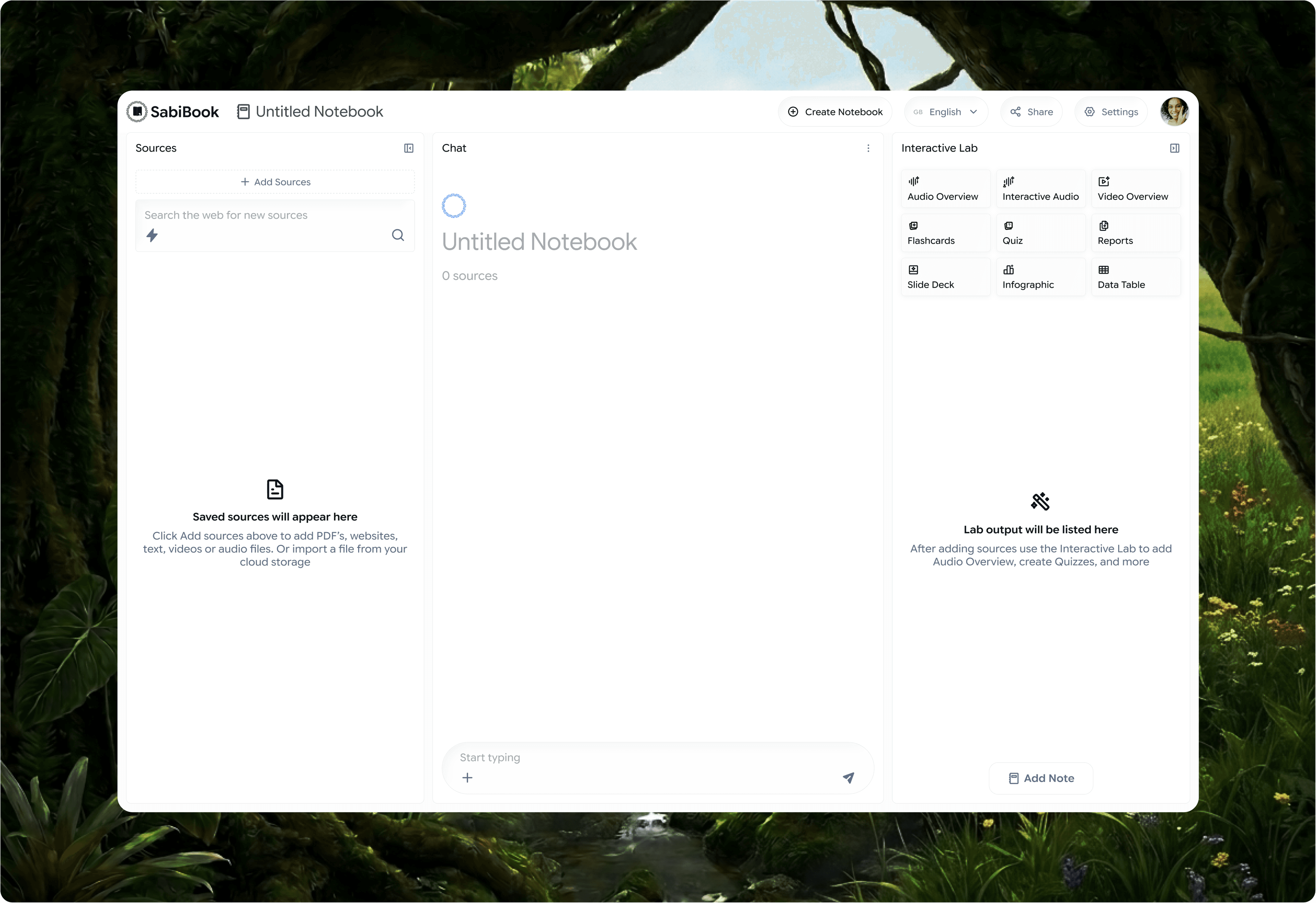 SabiPT Application Dashboard Interface 2